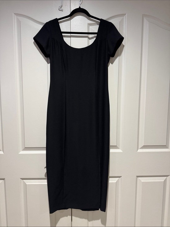 Joseph Ribkoff Dresses & Skirts - Joseph Ribkoff Black Short-Sleeve Scoop-Neck Midi Dress